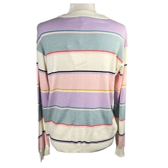 Splendid NWT XSmall Multicolored Shore Striped Ribbed Pullover Sweater - Picture 7 of 13